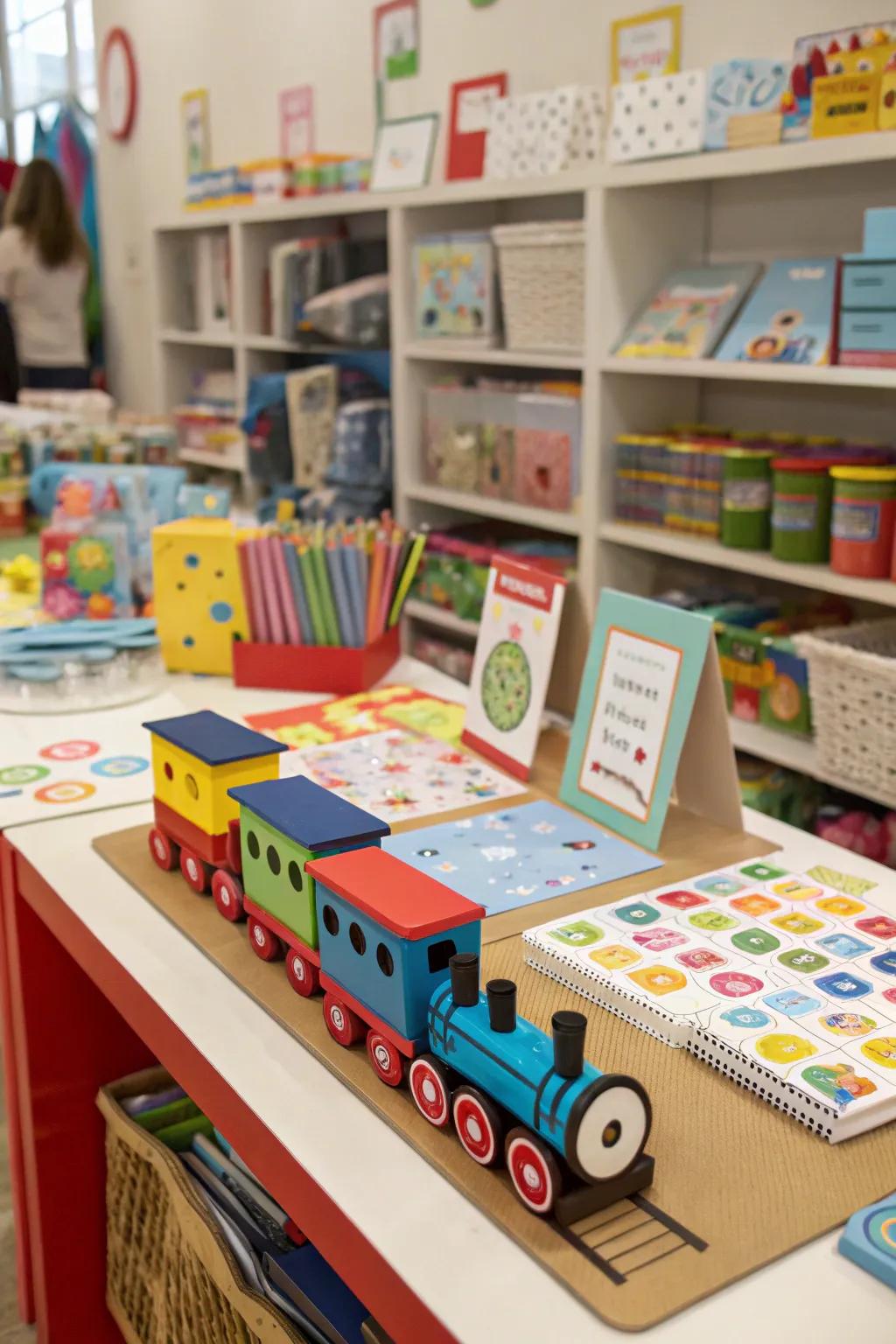 A build-your-own crafting spot for inventive railroad endeavors.