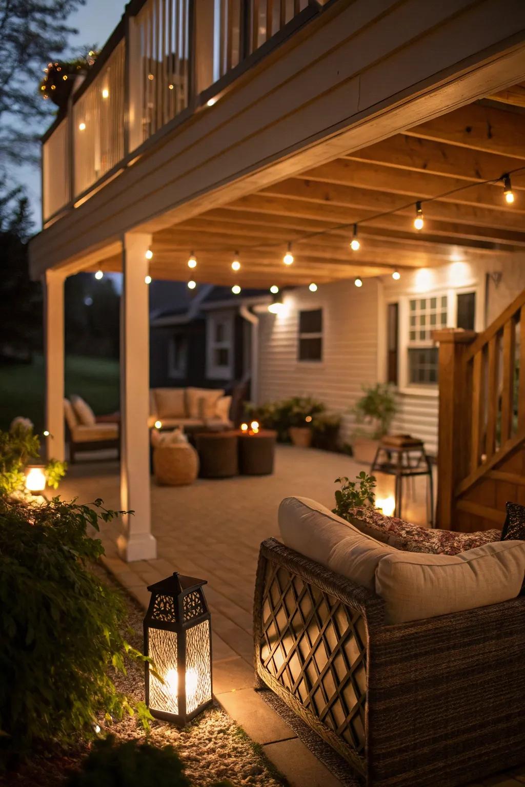 Dimmer switch lighting offers mood control and flexibility.