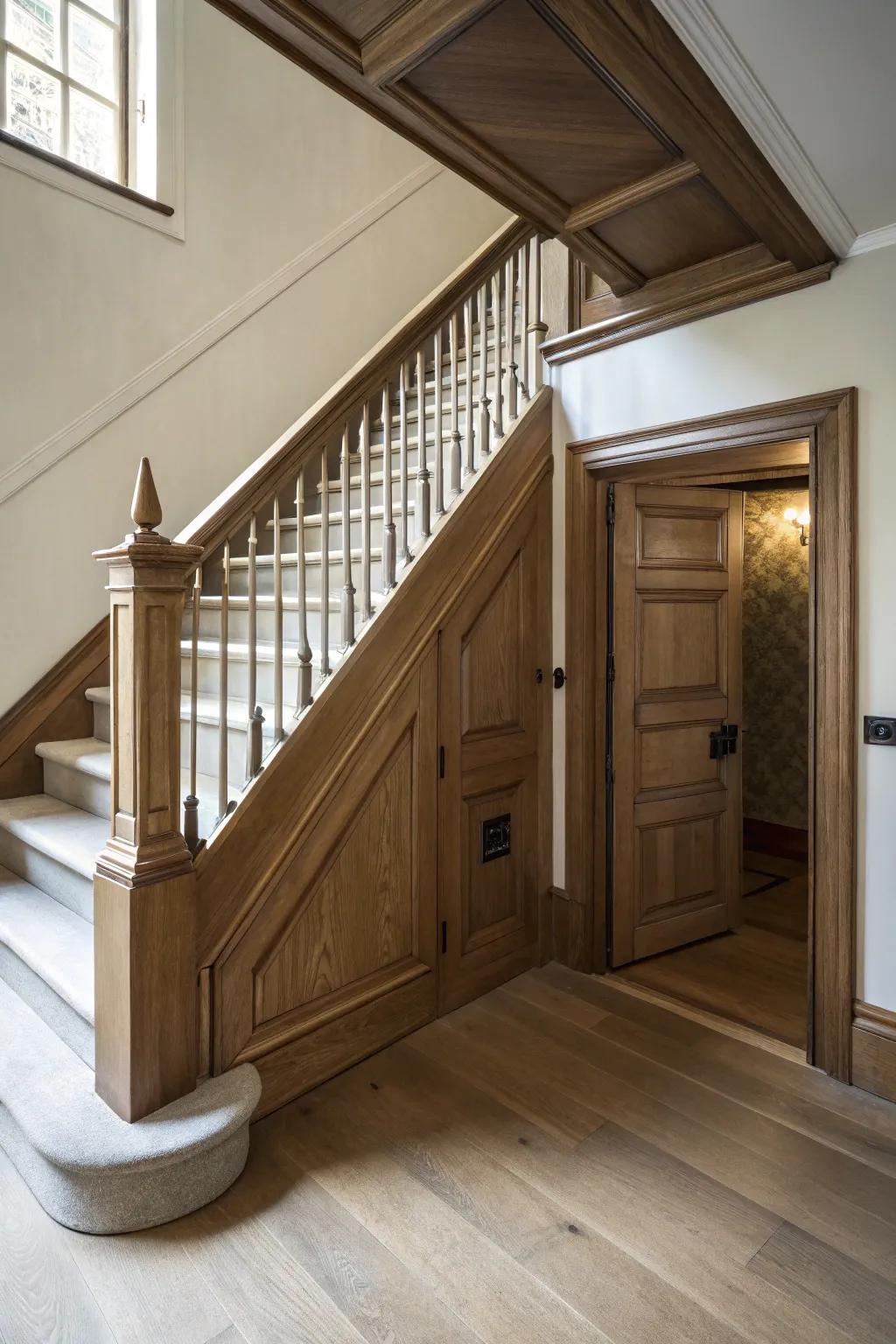 A hidden doorway for extra allure.