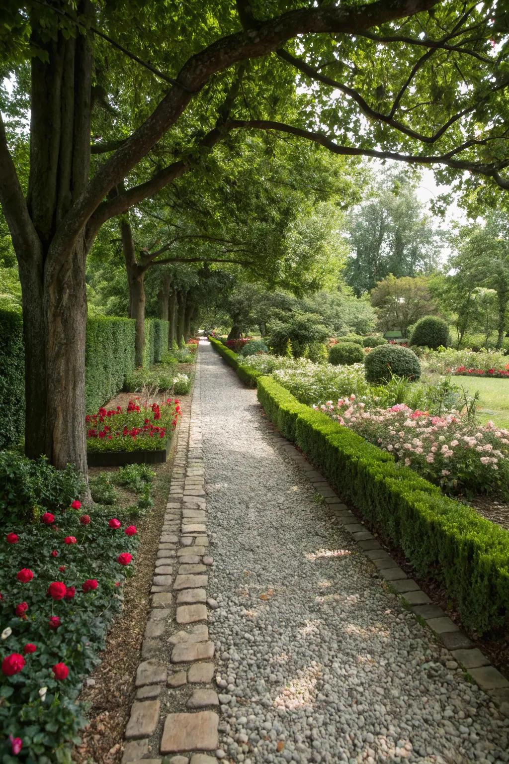 Paths featuring unique textures and sounds enhance the garden’s sensory journey.