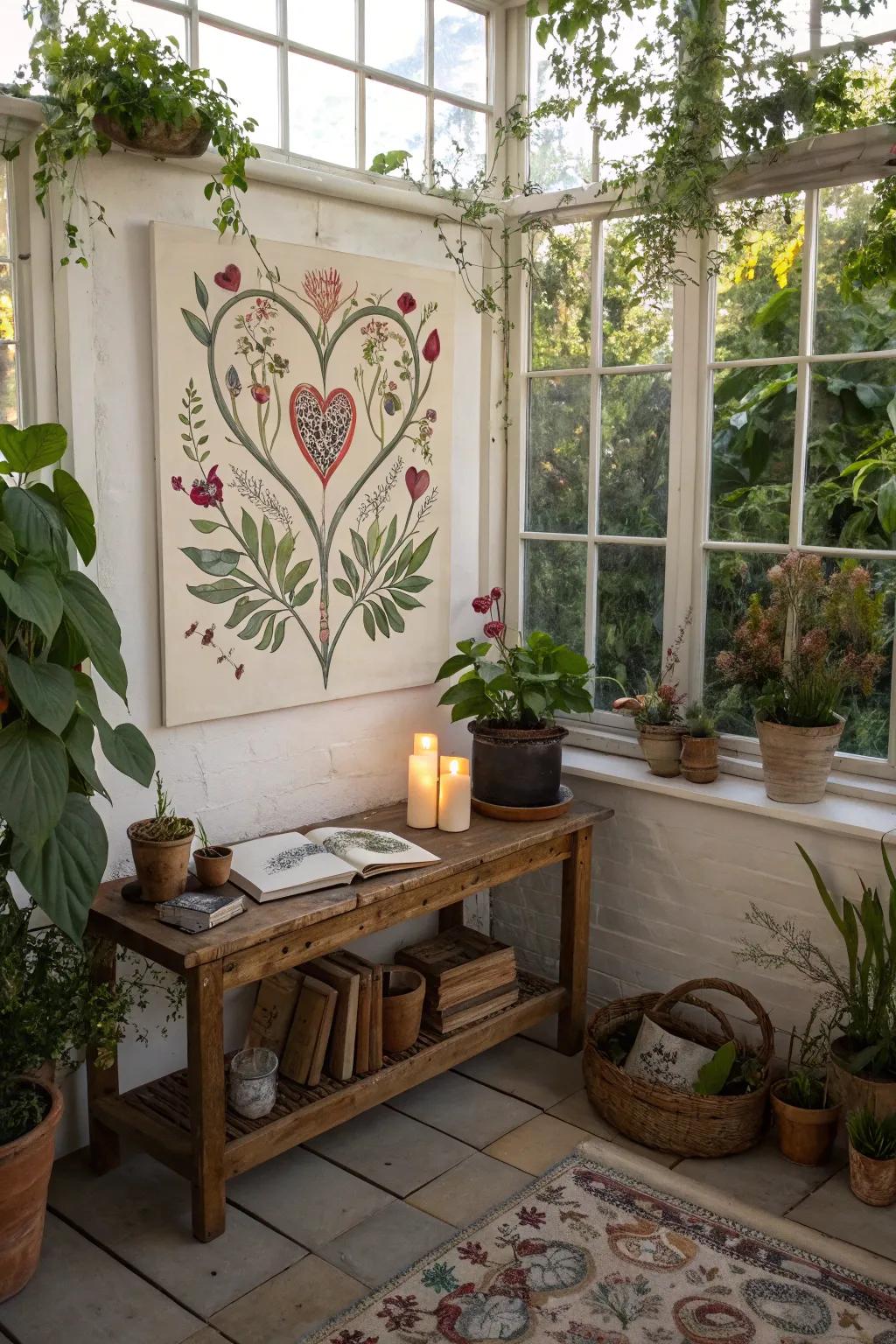 Nature-inspired heart art celebrates the beauty around us.