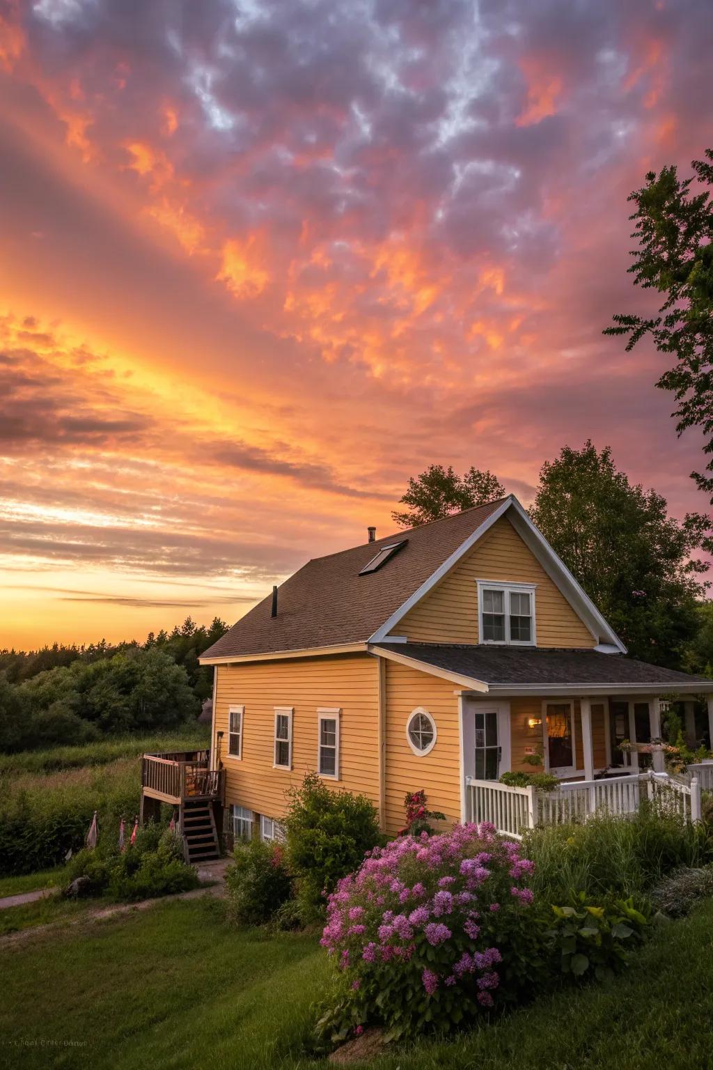 Ochre cladding envelops your home in a warm, inviting radiance.