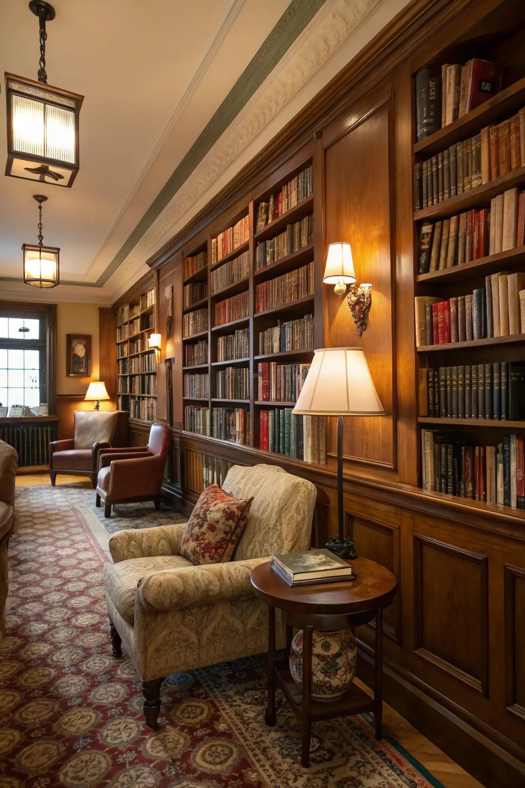 Book rails transform books into ornamental art.