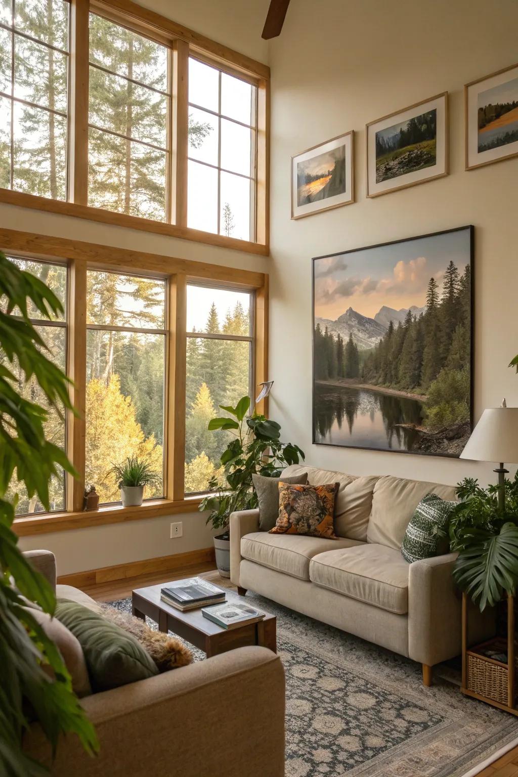 Artwork inspired by nature brings beauty and tranquility indoors.