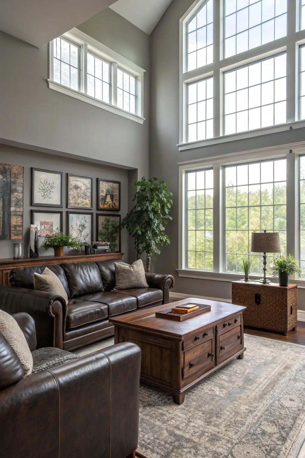 Natural light enhances the warmth and openness of your living area.
