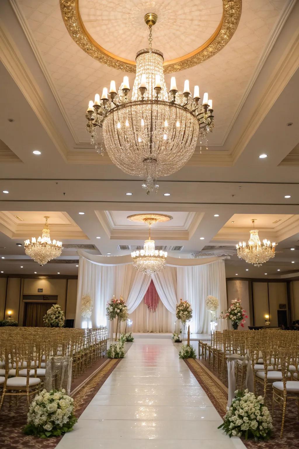 Light fixture leasing introduces glamour and sophistication.