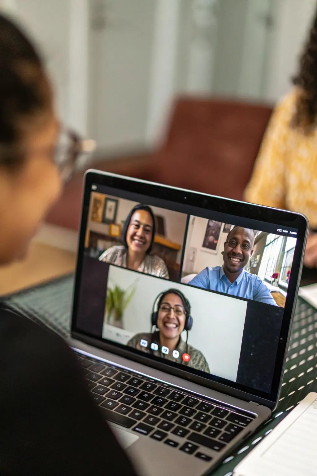 A virtual reunion uniting distant friends and family.