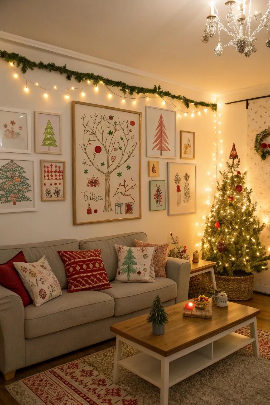 Celebratory wall art that elevates the holiday spirit