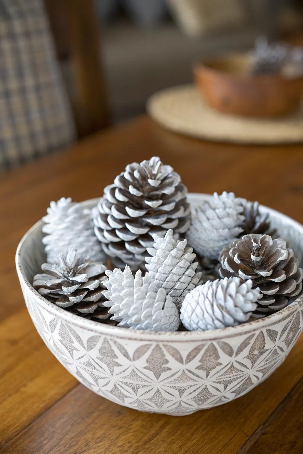 Pine cones that blend nature with elegance.