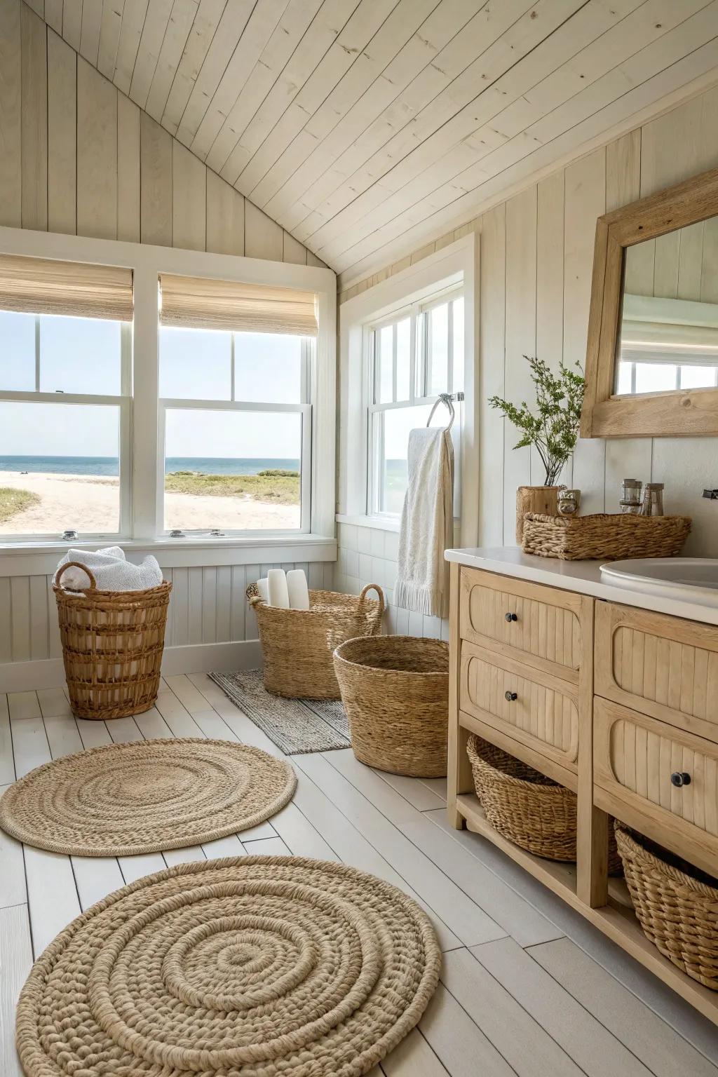 Woven textures contribute a snug touch.