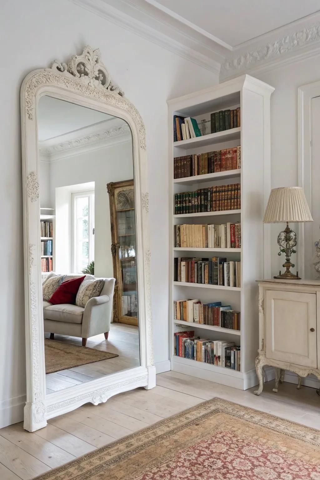 Aged touches add distinctiveness and history to a bright space.