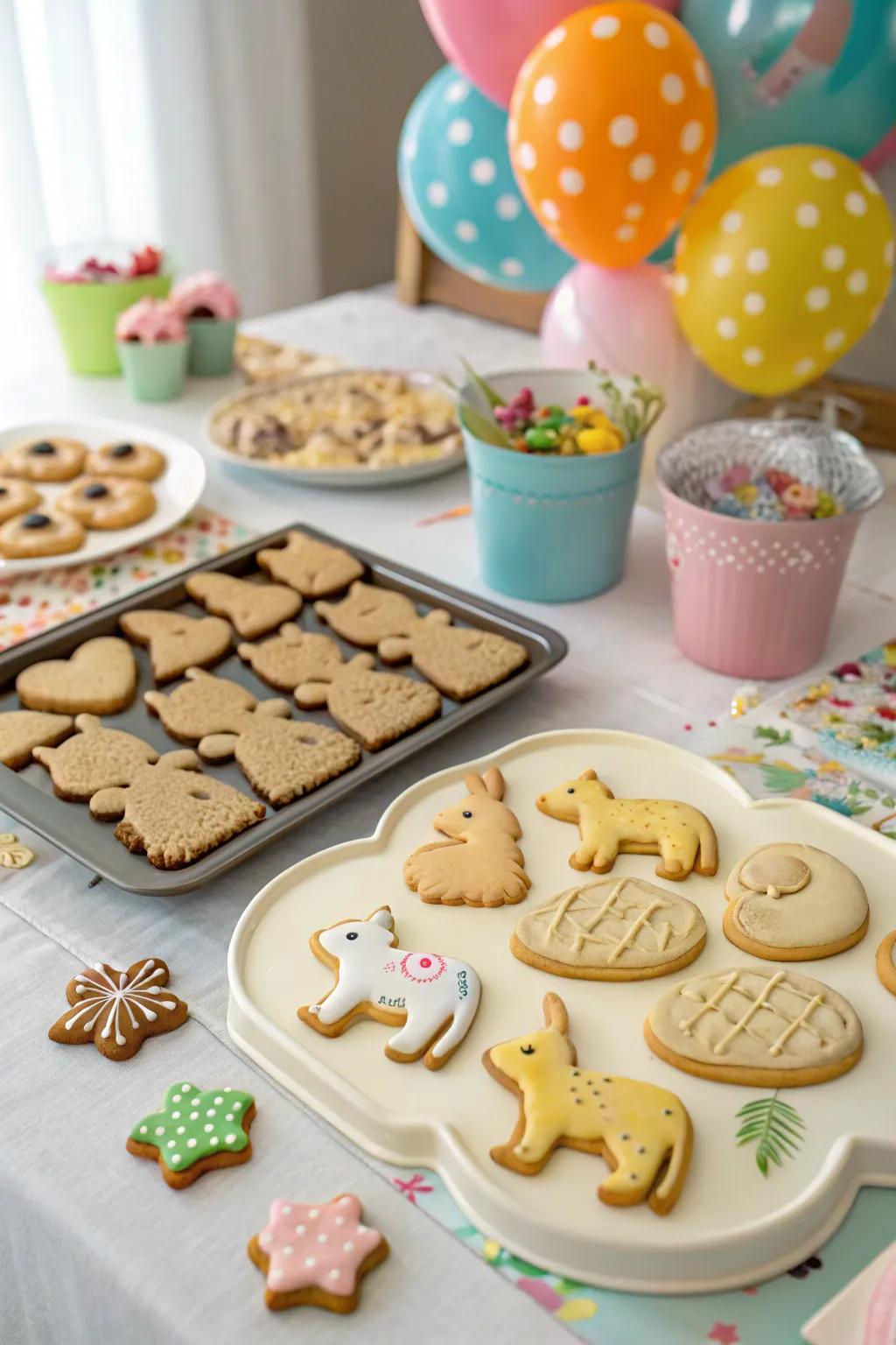 Baking experiments are inspired by cookie cutters with animal themes.