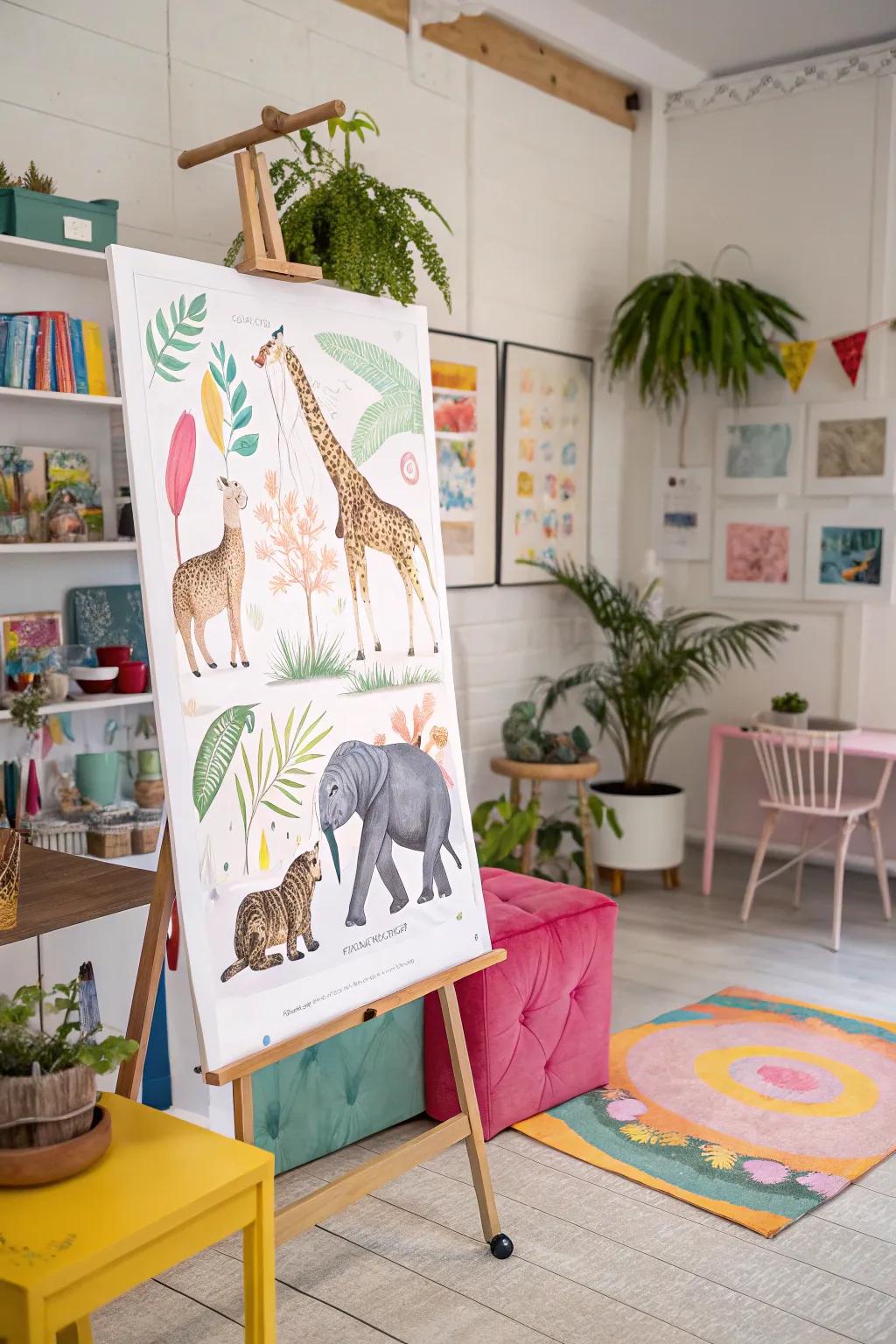 Artistic flair with fauna watercolor.