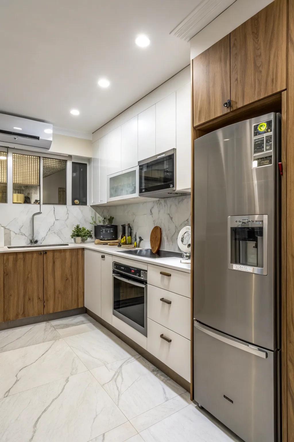 Compact appliances help maximize space without compromising on functionality.