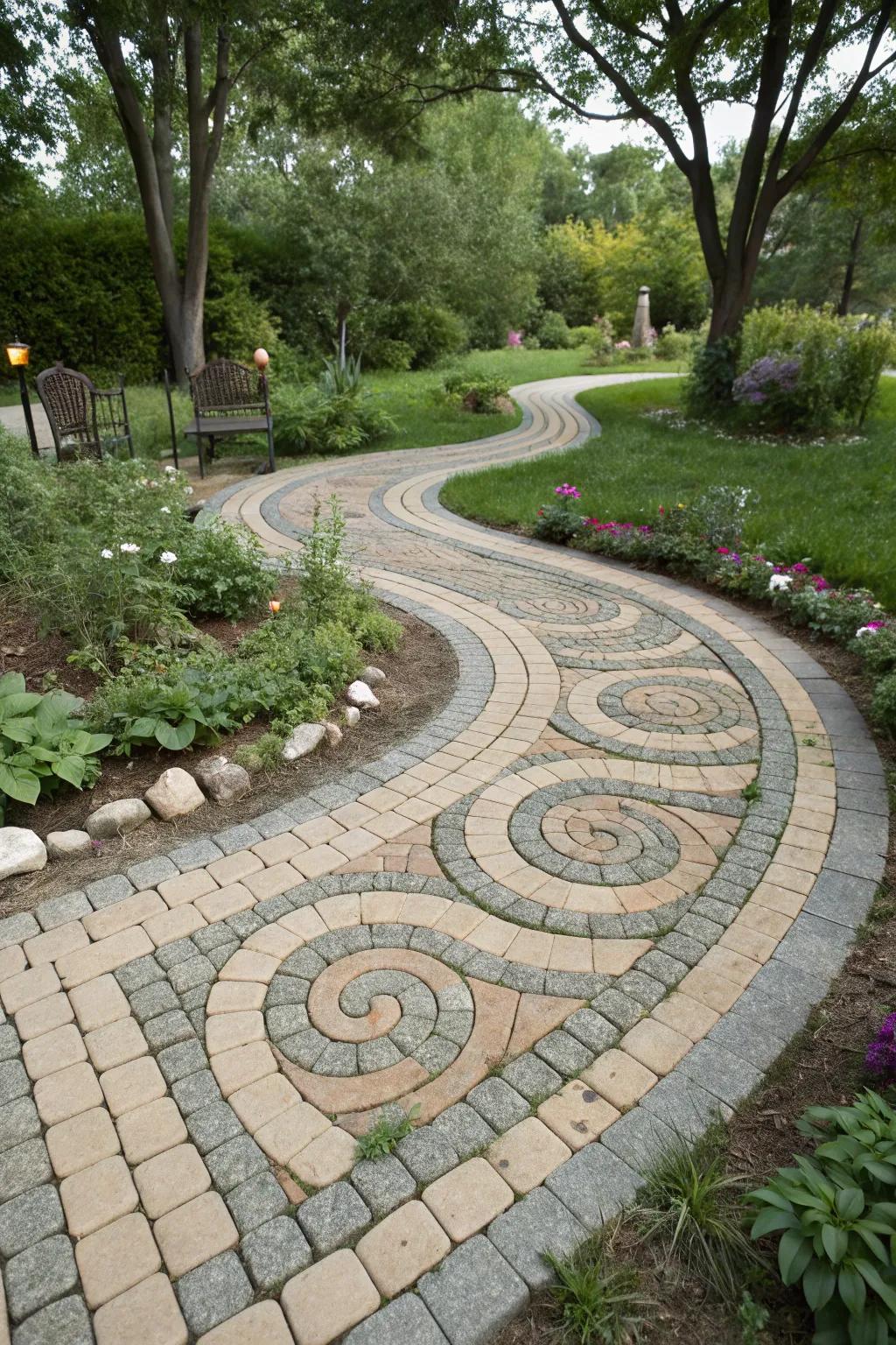 Showcase a stunning spiral walkway that captivates and impresses.