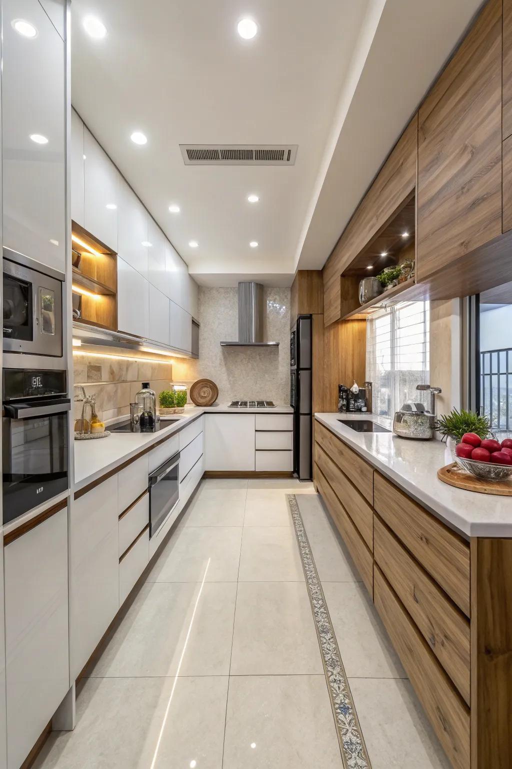 Segmented kitchens offer flexibility and style in design.