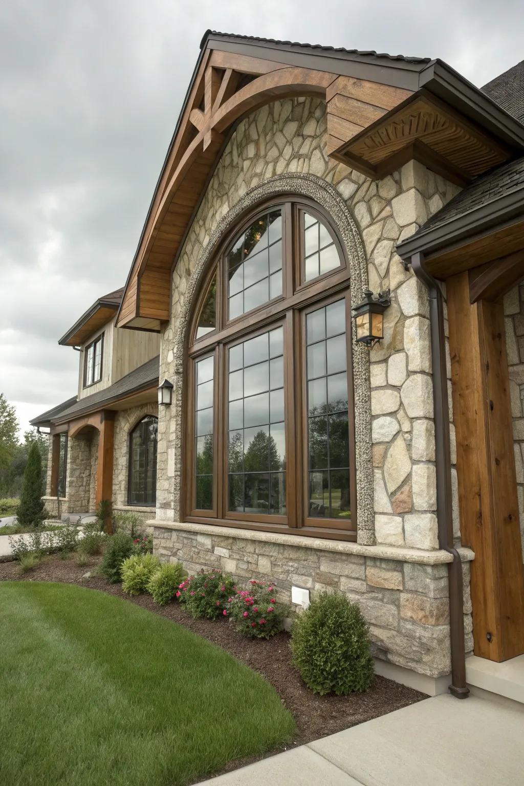 Mixing elements like wood and stone adds unique texture and style.