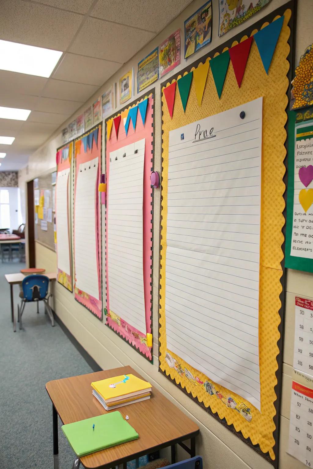 Notebook-themed board that’s classic, fun, and ready for notes.