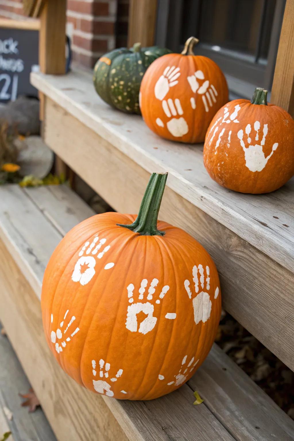 Handprint squashes render cherished mementos.