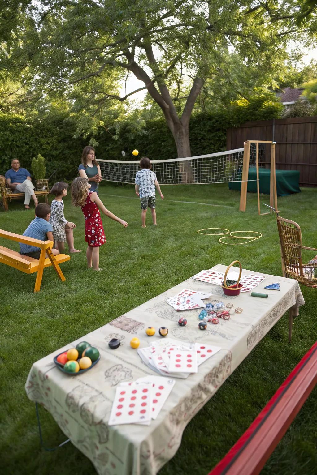 A garden recreation zone is appealing to guests of all generations.