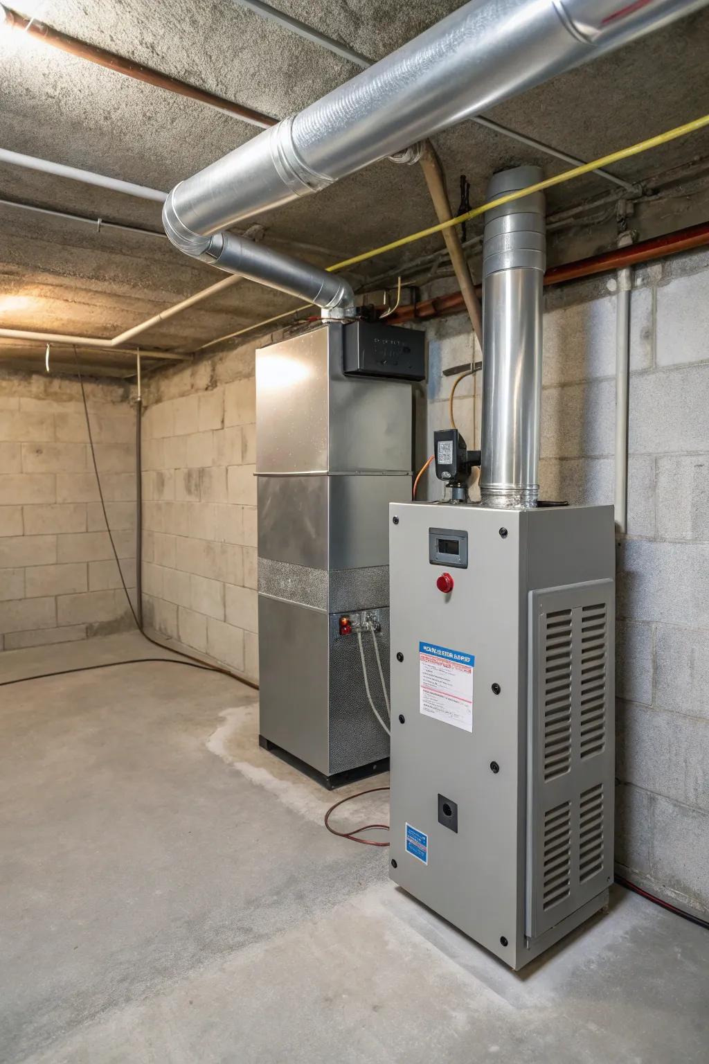 Mechanical air flow devices are very effective at handling basement air quality.