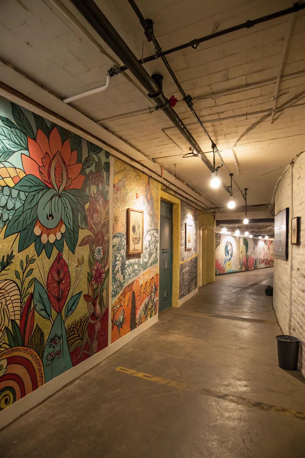 Artistic wall designs turn walls into masterpieces.