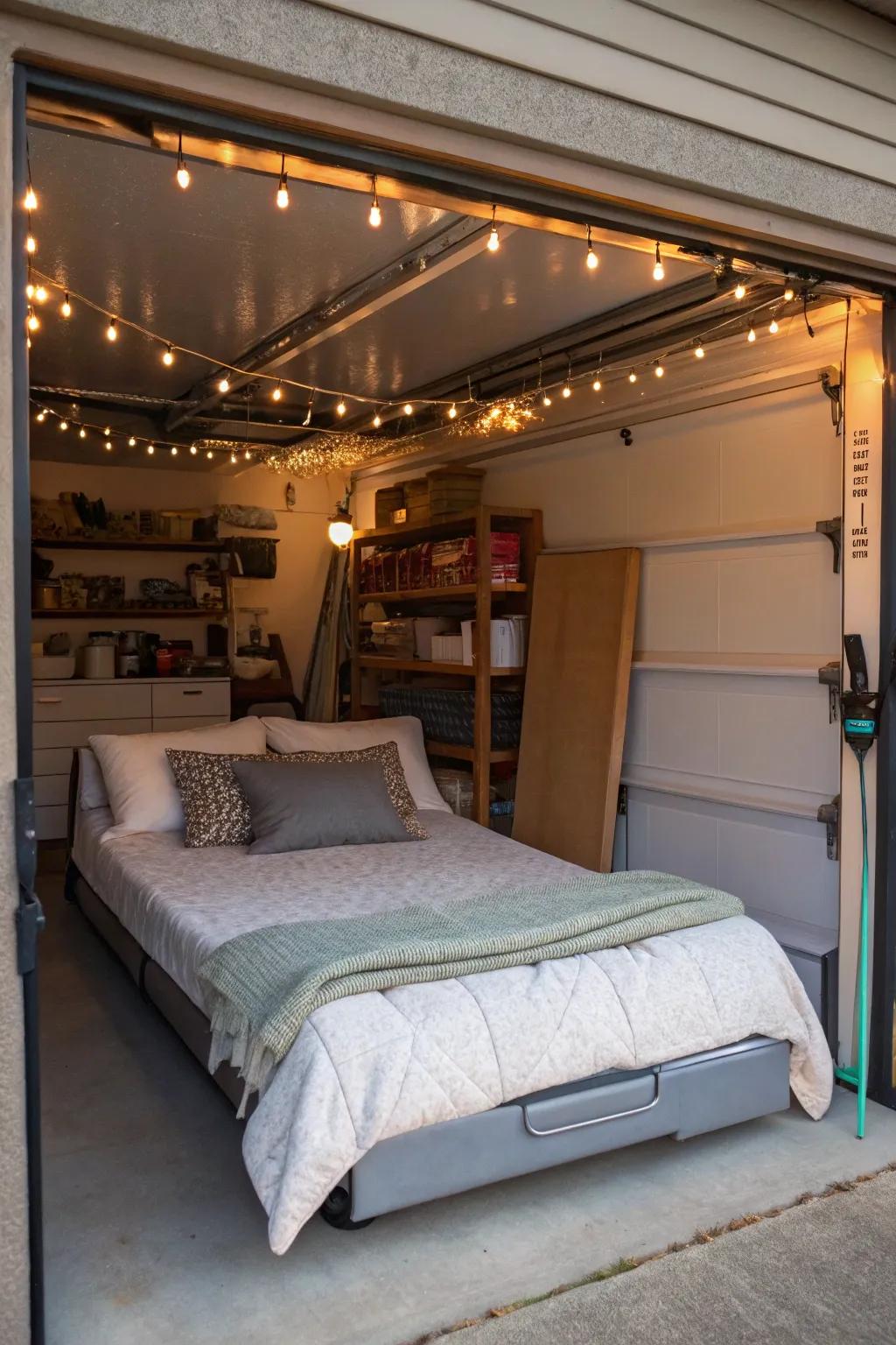 A convertible sleeping nook for spontaneous seaside guests.