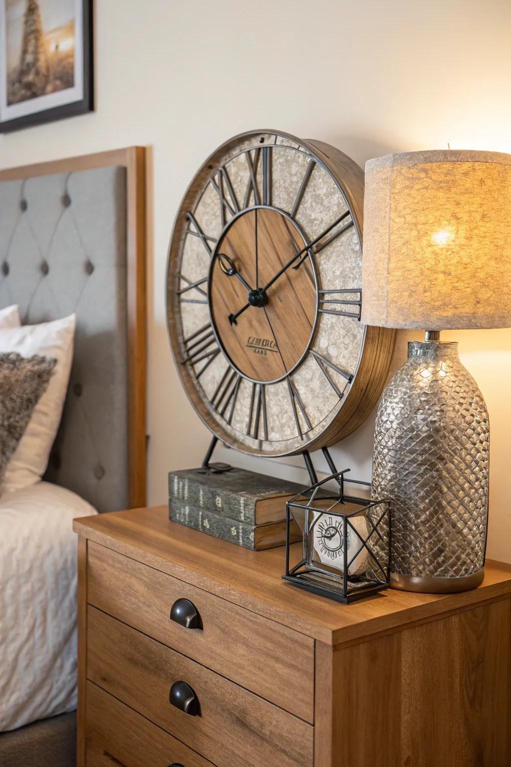 Enhance your decor with clocks that offer complex textures.