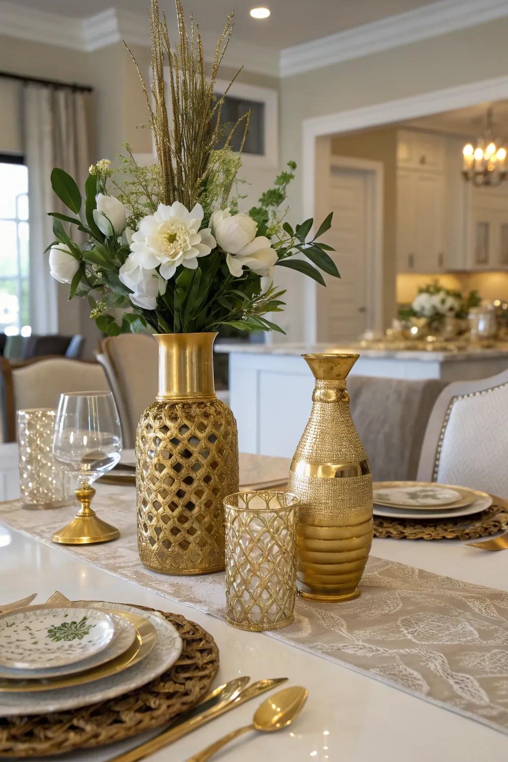 Alluring gold touches elevate any birthday celebration.