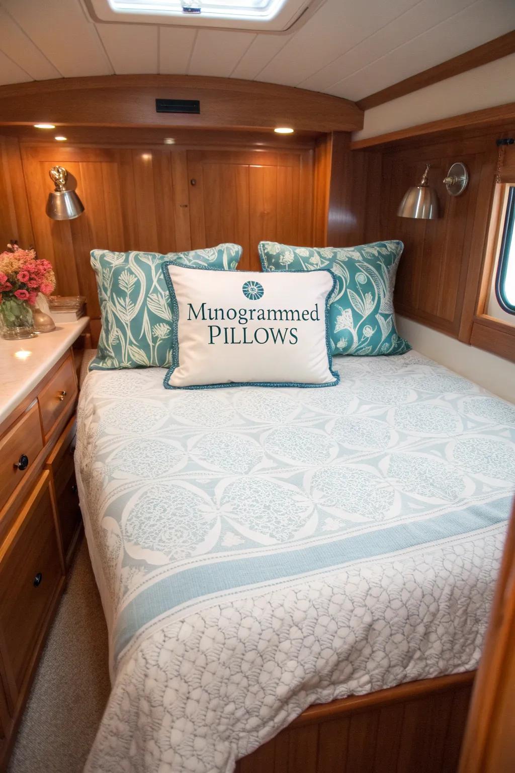 Personalized accents make your cabin uniquely yours.