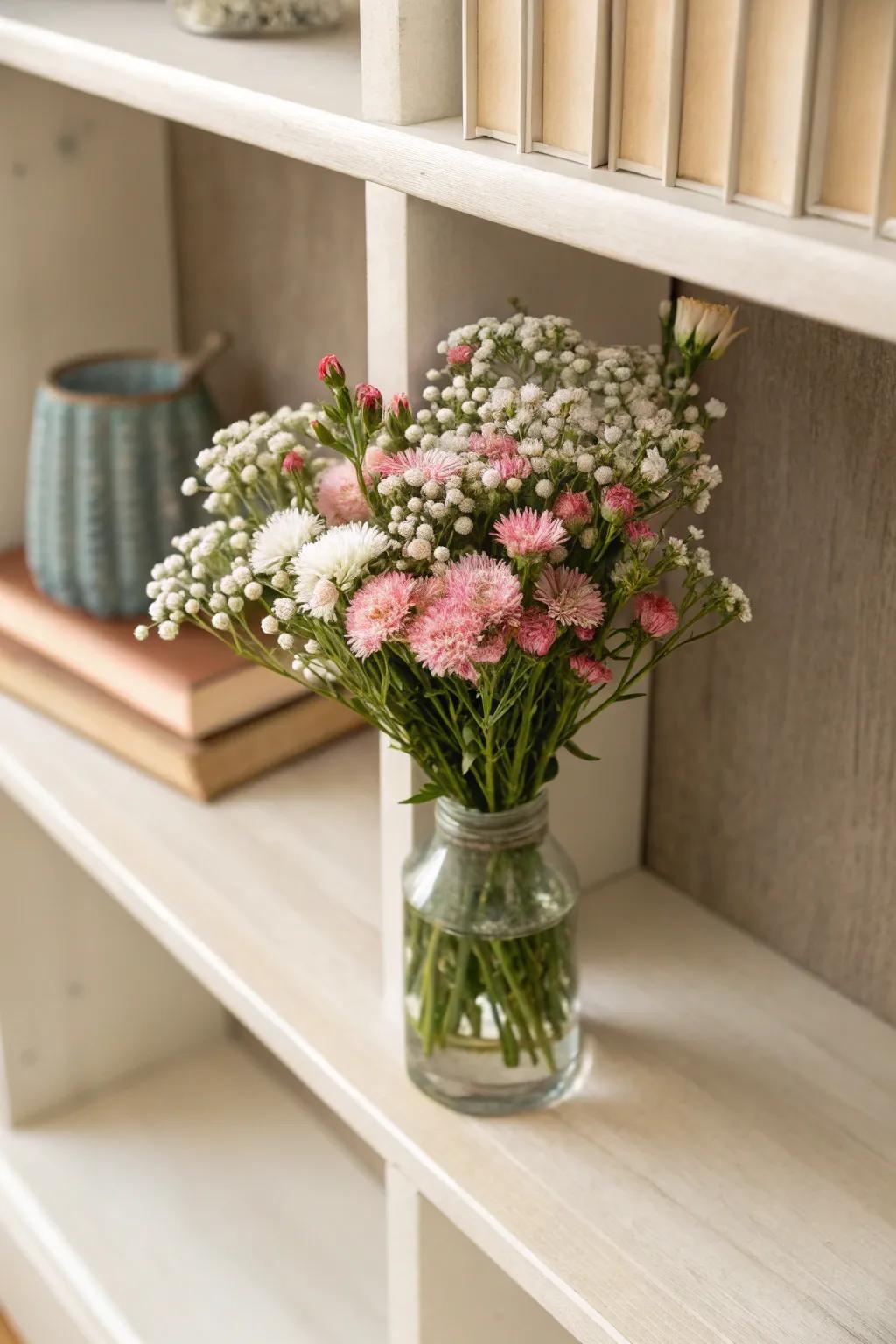 Petite arrangement adding charm to small spaces.