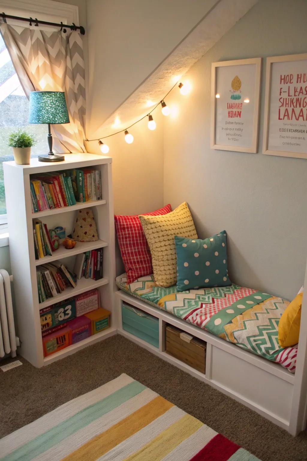 A book nook encourages a love for reading and provides a quiet retreat.
