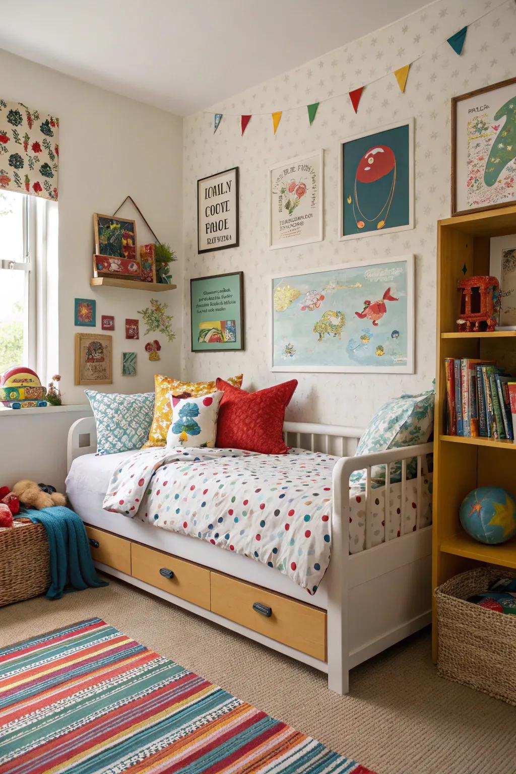 Invigorate a boy's room with playful patterns that add fun and energy.