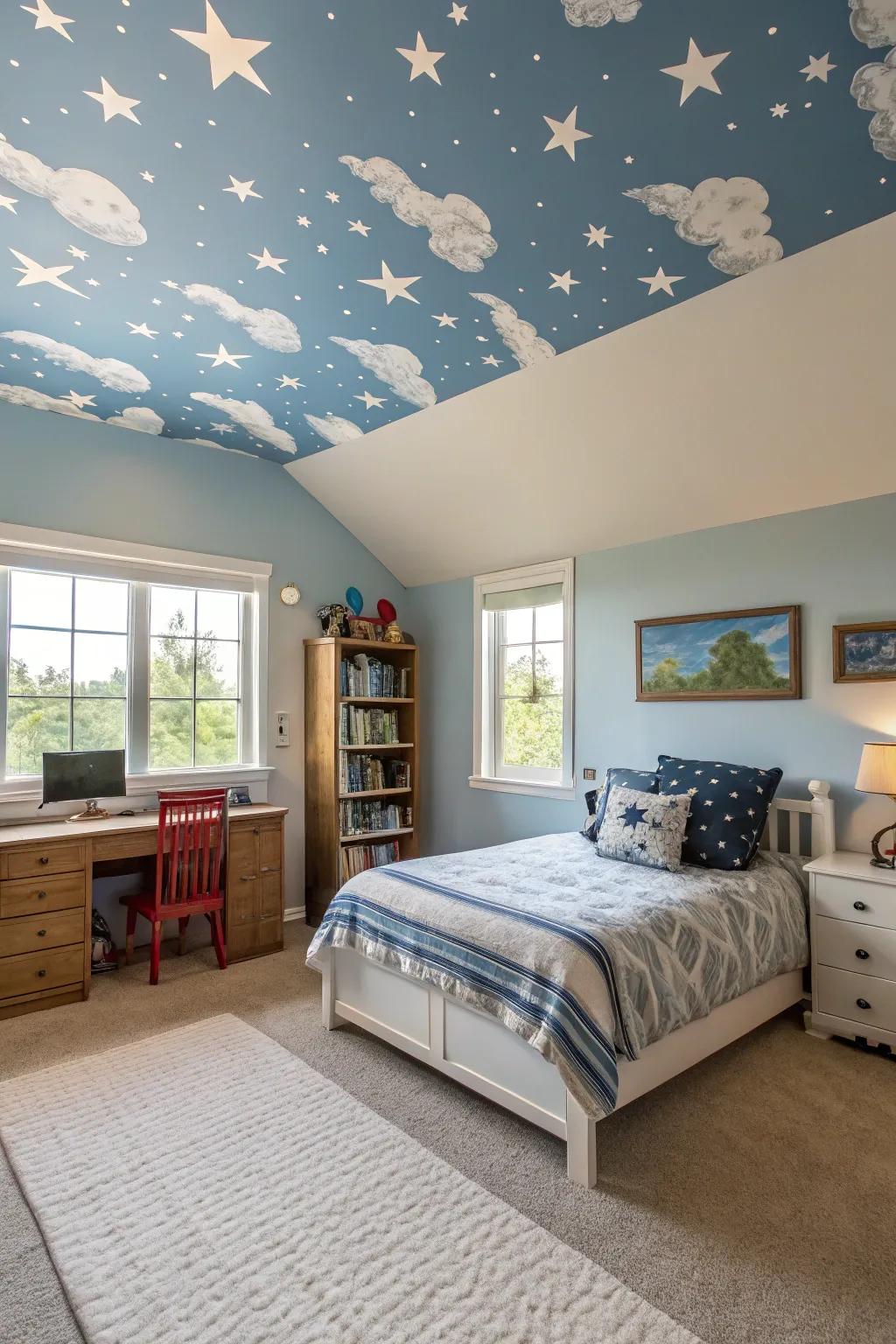 A ceiling adds a unique look.
