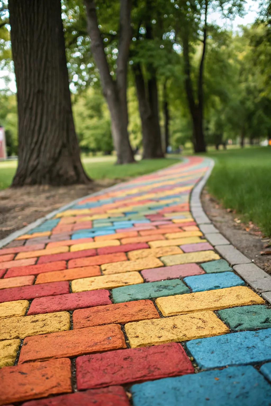 Colorful rocks: Incorporate vibrancy and life into your trail.