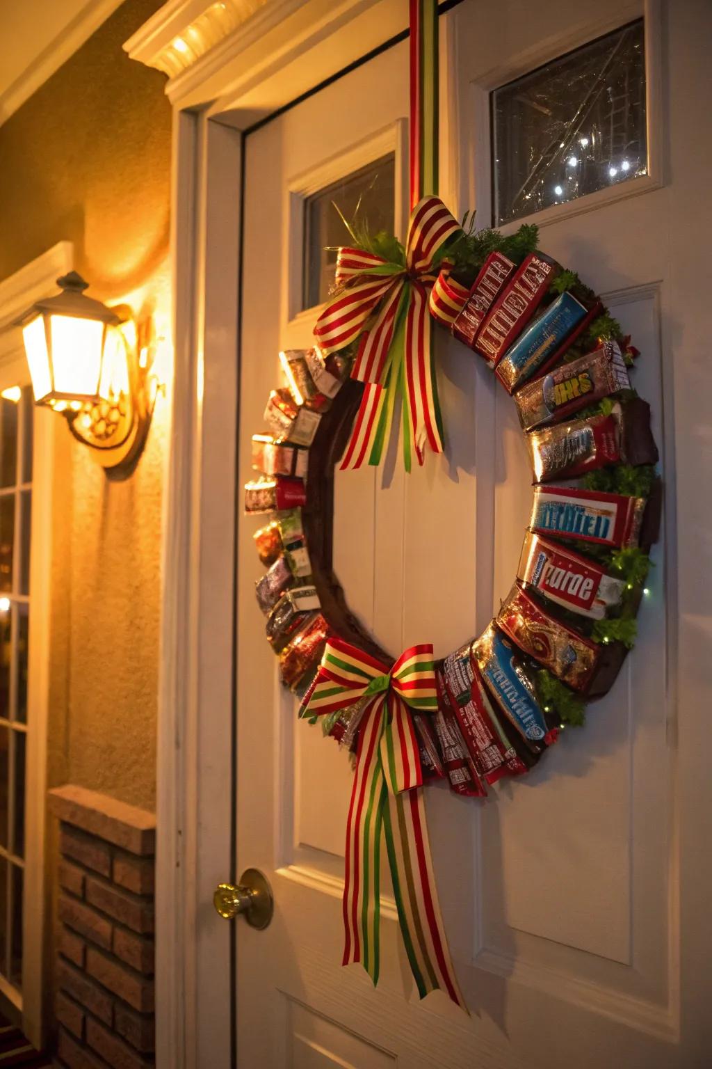 Sweet treat garland presenting a festive, palatable adornment.