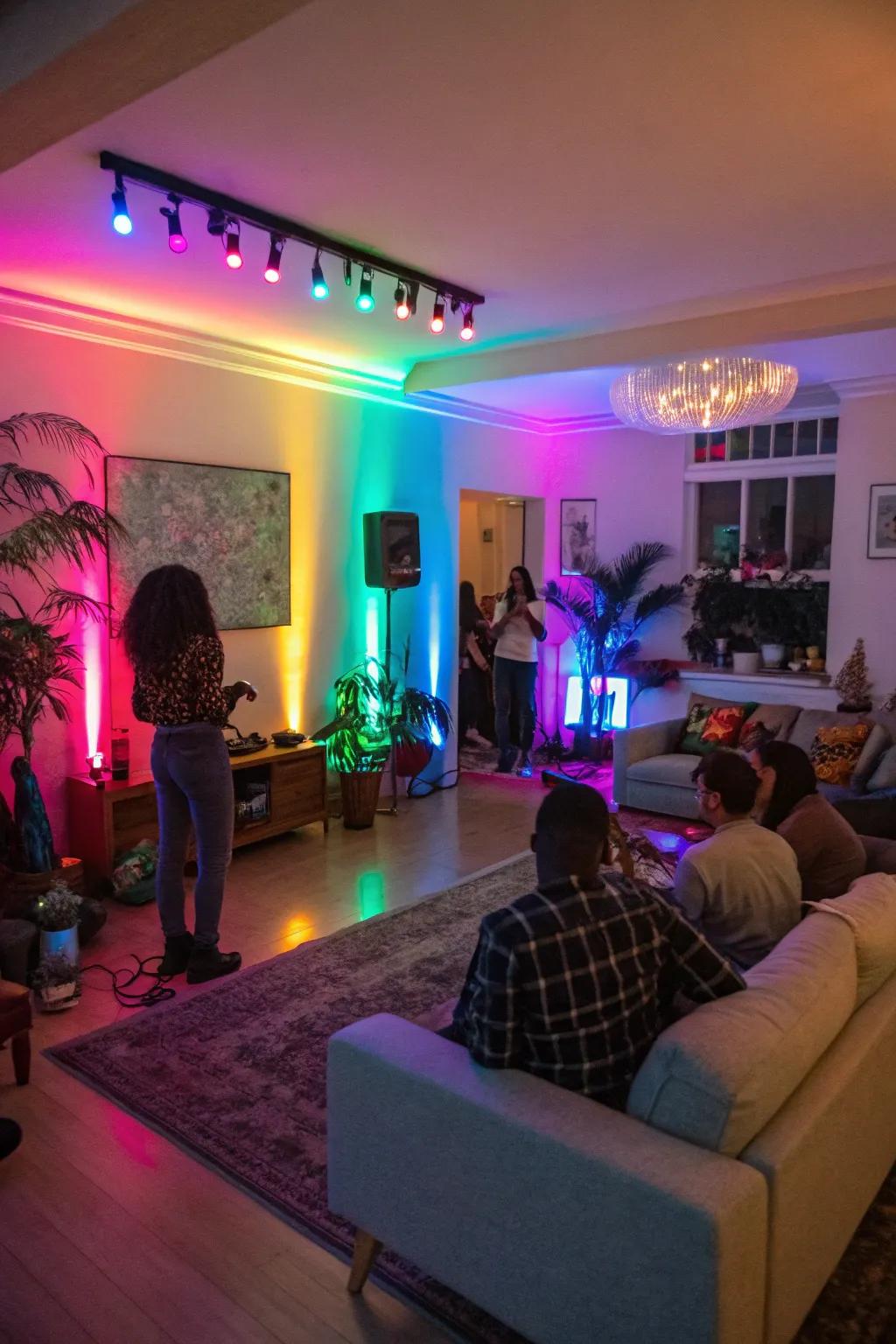 Radiant LED illumination appends a vibrant radiance to your carnival celebration.