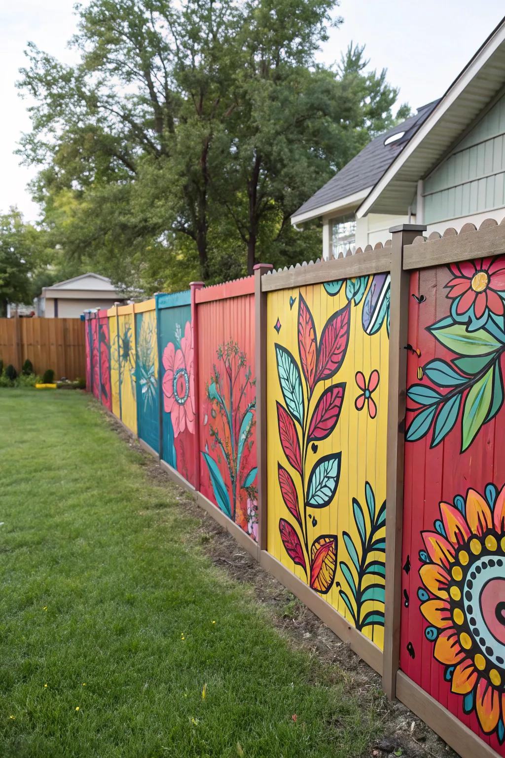 A mural wall turns a fence into an artful masterpiece.