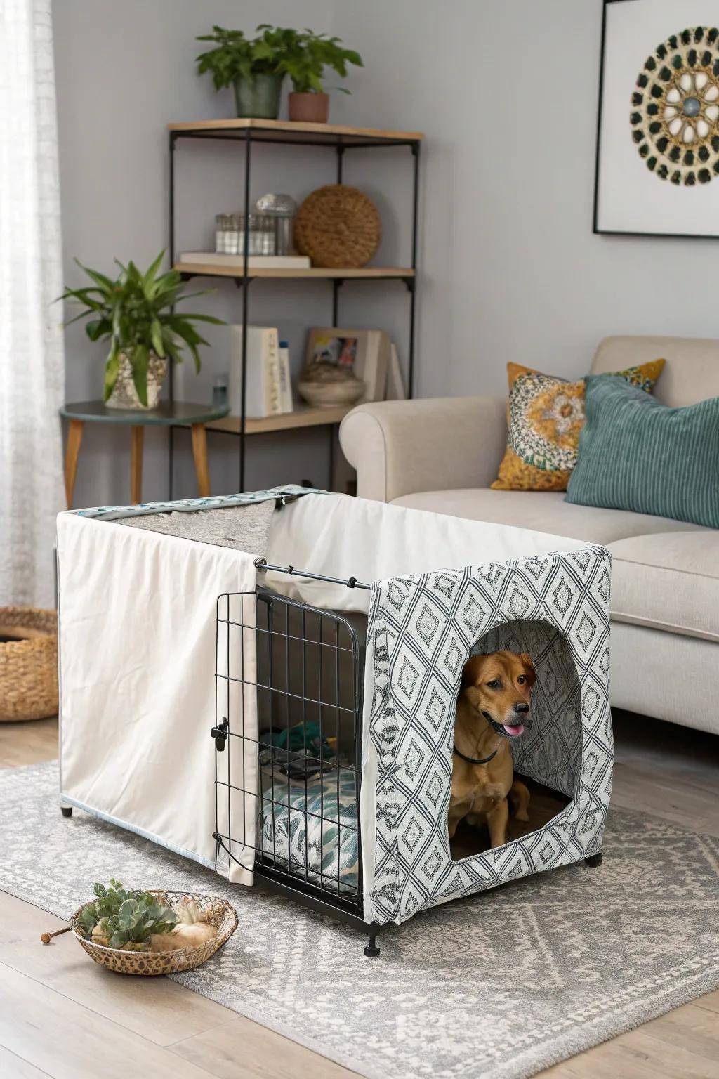 Improve your kennel’s appearance with a chic slipcover.