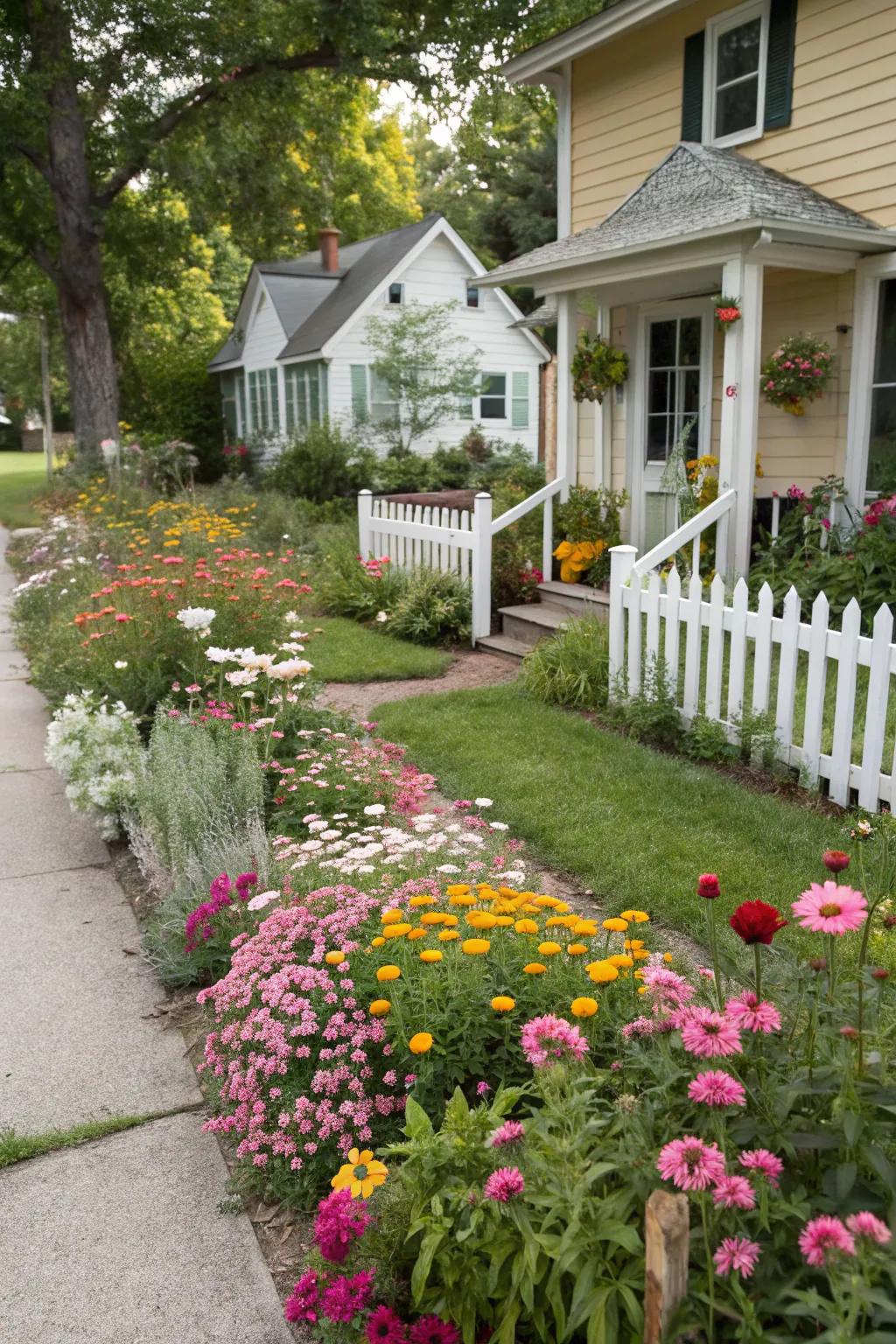 Native floral expanses inject color and uphold local ecosystems.