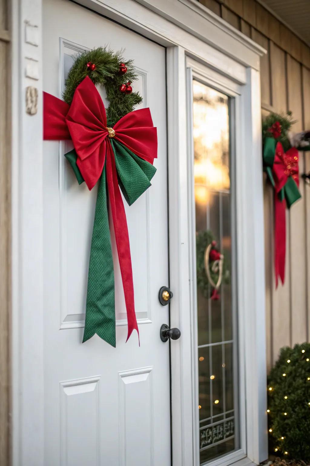 Highlight your color scheme with a dual color bow.