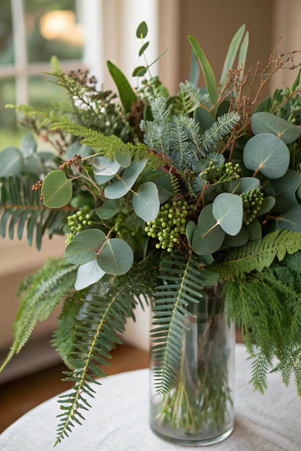 Lush foliage for a natural touch.