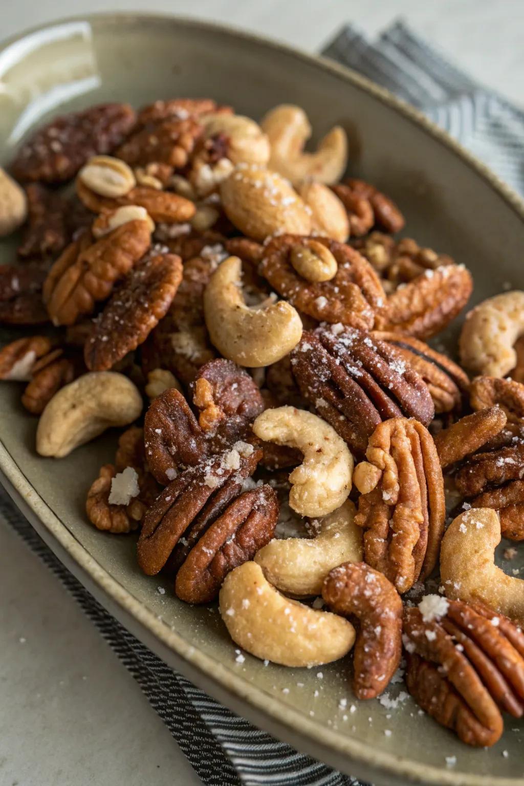 Savory roasted seed selection for equilibrium.