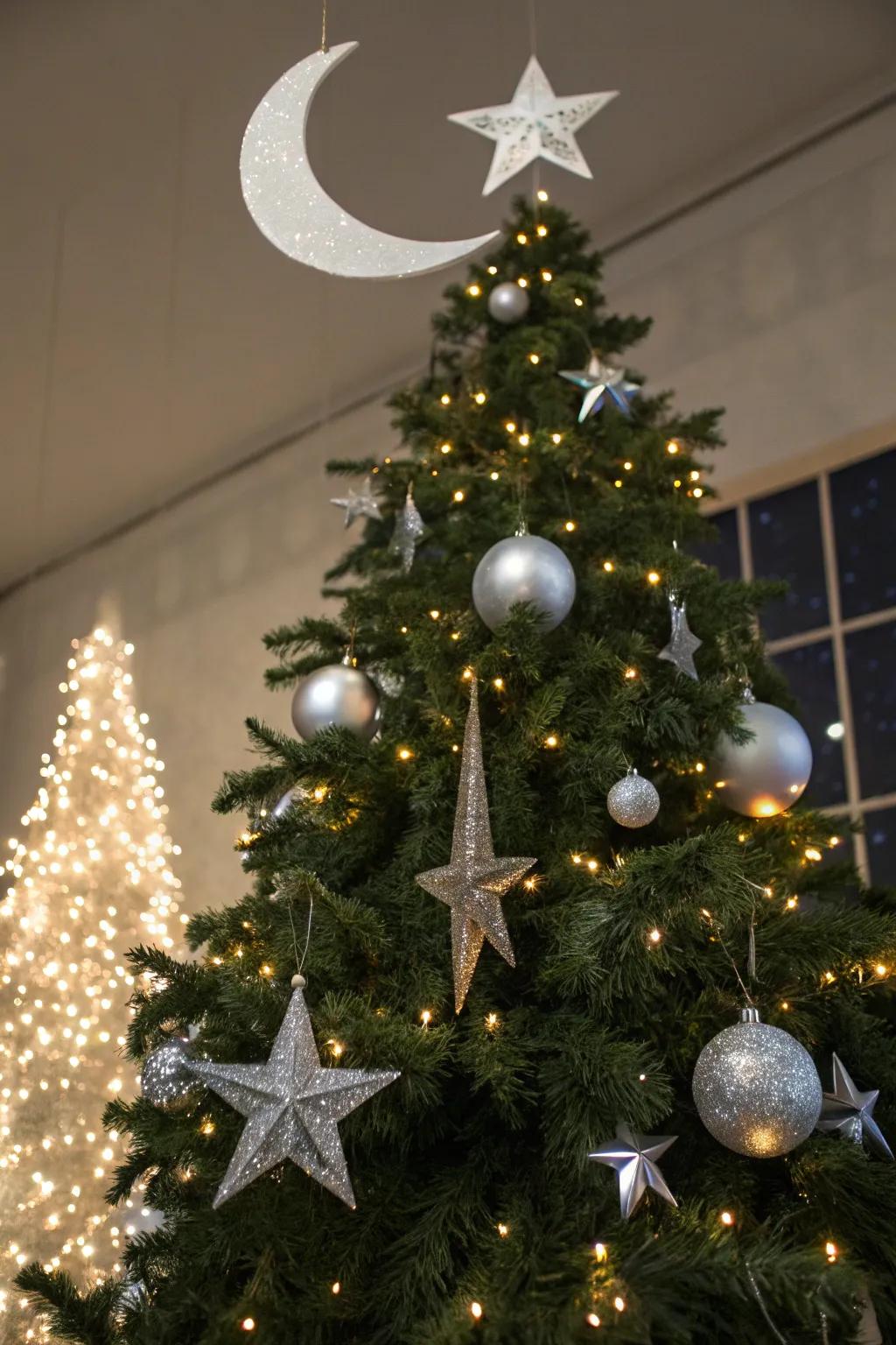 Convey the stars dwelling with heavenly sparkle.