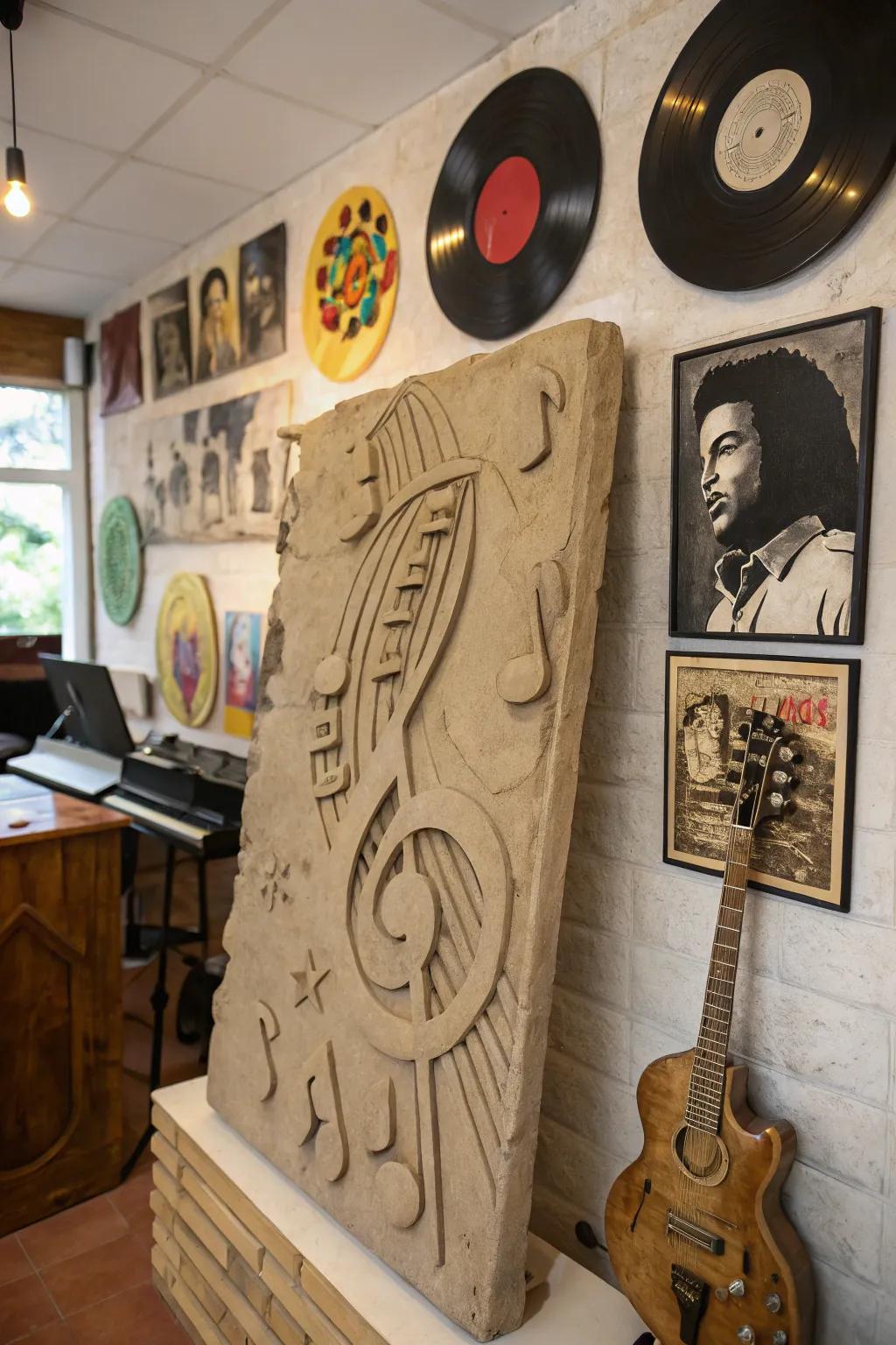 Song theme clay image, adding rhythm and harmony to your décor.