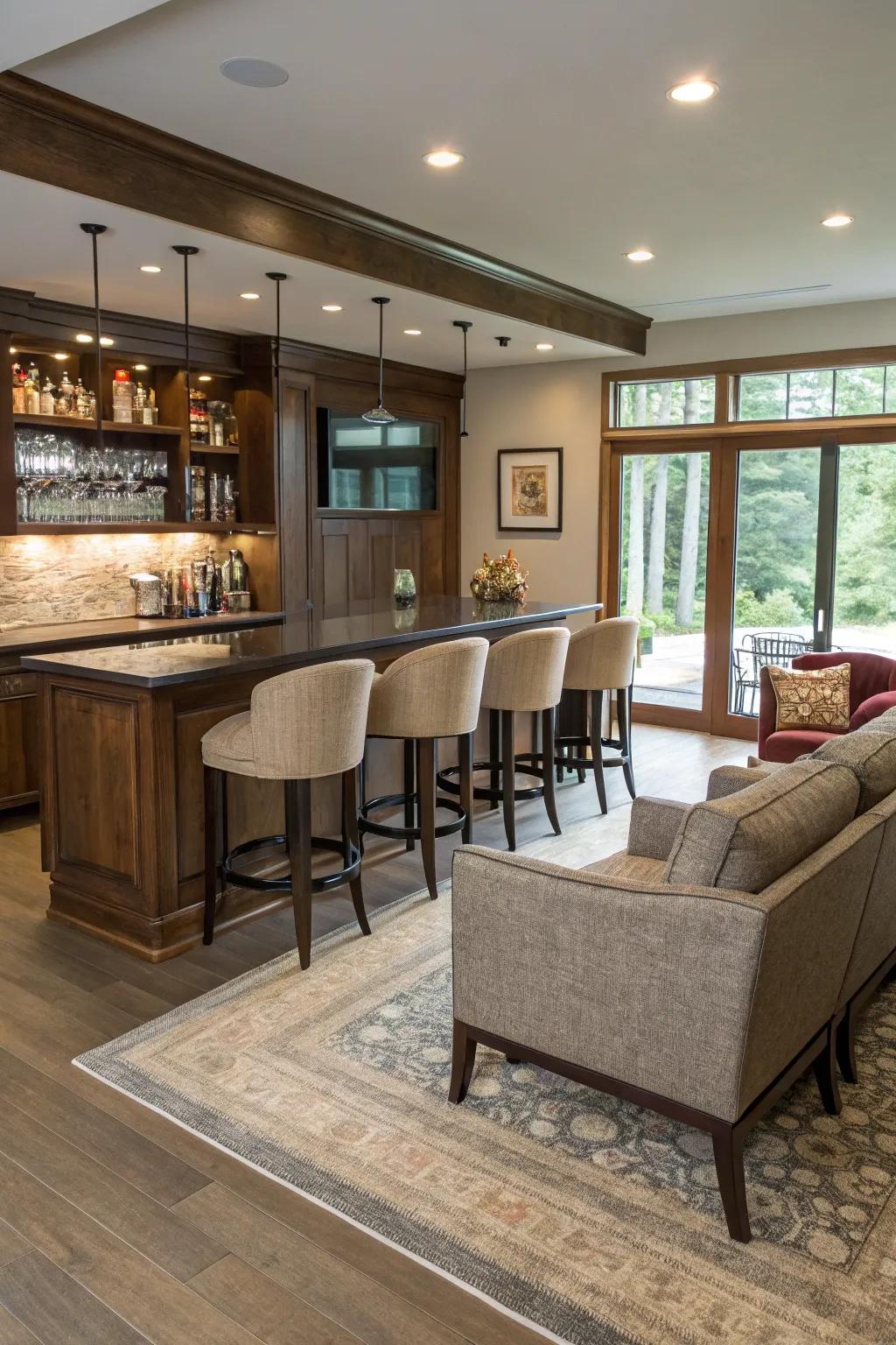 Versatile seating adapts to any occasion.