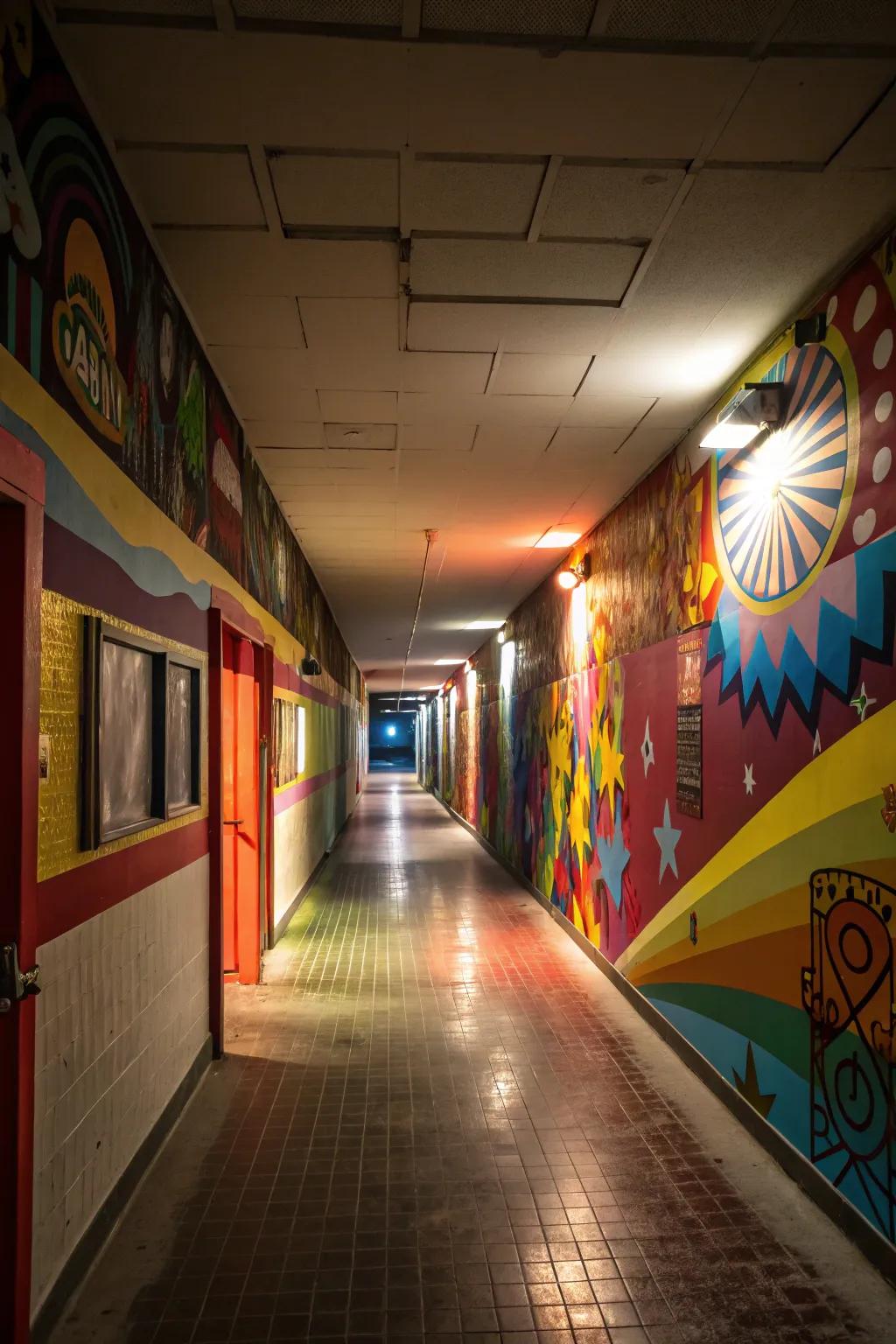 Strategic lighting can enhance the mood of your hallway.