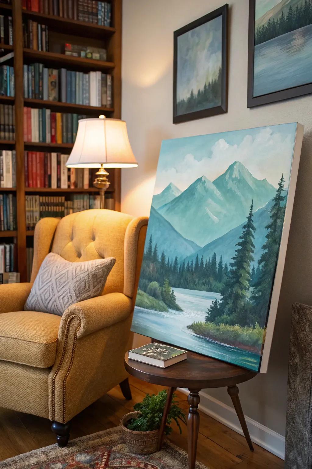 Highland landscapes add a sense of peace and peacefulness to any room.