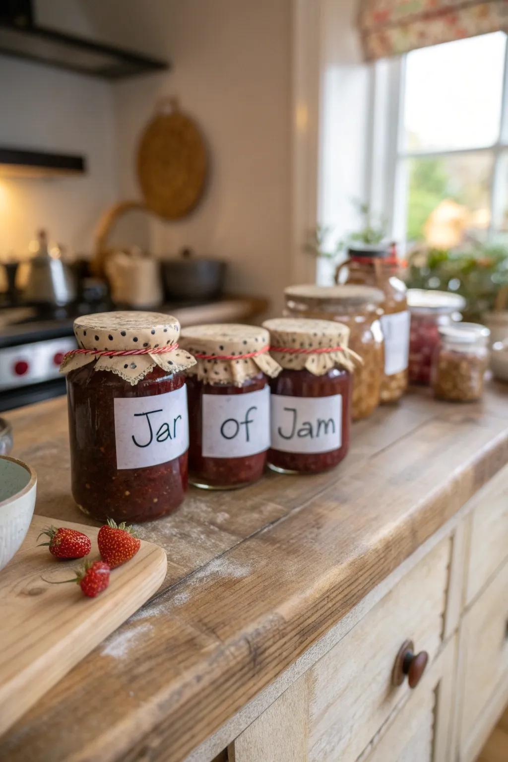 Home style preserves contribute a sweet, personal touch to any meal.