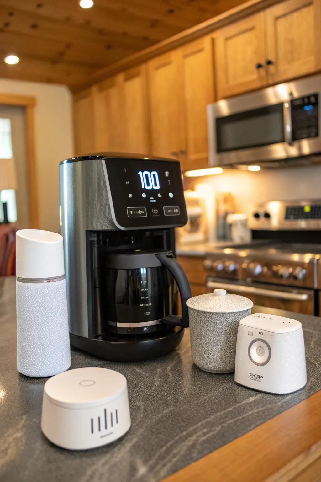 Smart technology enhances convenience in your coffee area.